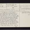 Bute, Little Dunagoil, NS05SE 14, Ordnance Survey index card, page number 1, Recto