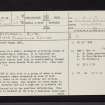 Bute, Dunagoil, NS05SE 15, Ordnance Survey index card, page number 1, Recto