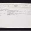Bute,  The Plan, NS05SE 20, Ordnance Survey index card, Recto