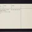 Bute, Cairn Ban, NS06NW 7, Ordnance Survey index card, page number 3, Recto
