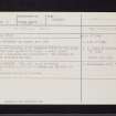 Bute, Rothesay, St Mary's Well, NS06SE 2, Ordnance Survey index card, page number 1, Recto