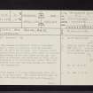 Bute, Craigandun, NS06SE 20, Ordnance Survey index card, page number 1, Recto