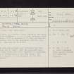 Bute, Chapelton, NS06SE 23, Ordnance Survey index card, page number 1, Recto