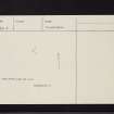 Bute, St Ninian's Chapel, NS06SW 4, Ordnance Survey index card, page number 1, Recto
