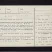 St Bridget's Chapel, Stronyaraig, NS07NE 1, Ordnance Survey index card, page number 1, Recto