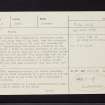 Achanelid, NS08NW 2, Ordnance Survey index card, page number 1, Recto