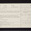 Balliemore, NS08SE 3, Ordnance Survey index card, Recto