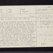 Lephinkill, NS08SW 4, Ordnance Survey index card, page number 1, Recto