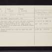 Meckan's Grave, NS08SW 10, Ordnance Survey index card, Recto