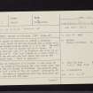 Kilbride, Strathlachlan, NS09NW 3, Ordnance Survey index card, page number 1, Recto