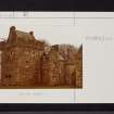 Hunterston Castle, NS15SE 1, Ordnance Survey index card, Recto