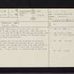 Bute, Rothesay, Ascog, Salt Pans, NS16SW 2, Ordnance Survey index card, page number 1, Recto