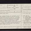 Bute, Mount Stuart, NS16SW 7, Ordnance Survey index card, page number 1, Recto