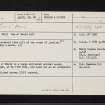 Dunoon , Tom A' Mhoid, NS17NE 4, Ordnance Survey index card, page number 1, Recto