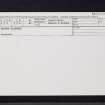 Dunoon, Gasworks, NS17NE 18, Ordnance Survey index card, Recto
