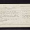 Carrick Castle, NS19SE 1, Ordnance Survey index card, Recto