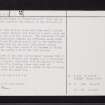 Crossraguel Abbey, NS20NE 7, Ordnance Survey index card, page number 3, Recto