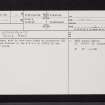 Lochspouts, NS20NE 15, Ordnance Survey index card, page number 1, Recto