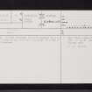 Craigdow, NS20NE 16, Ordnance Survey index card, page number 1, Recto