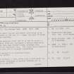 Hallowshean, NS20NW 4, Ordnance Survey index card, page number 1, Recto