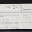 Drummochreen, NS20SE 1, Ordnance Survey index card, page number 1, Recto