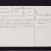 Captain's Bridge, Drummochreen, NS20SE 18, Ordnance Survey index card, page number 1, Recto
