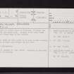 Balkenna, NS20SW 2, Ordnance Survey index card, page number 1, Recto