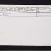 Dowhill House, NS20SW 30, Ordnance Survey index card, Recto