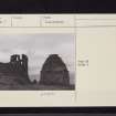Dunure Castle, NS21NE 8, Ordnance Survey index card, page number 6, Verso