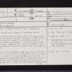 Brockloch, NS21SE 6, Ordnance Survey index card, page number 1, Recto