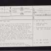 Balchriston, NS21SE 8, Ordnance Survey index card, page number 1, Recto