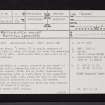 Knockrivoch Mount, NS24NE 13, Ordnance Survey index card, page number 1, Recto