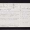 Bushglen Mount, NS24NW 3, Ordnance Survey index card, page number 1, Recto