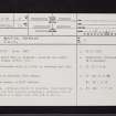 Knockjargon, NS24NW 27, Ordnance Survey index card, page number 1, Recto