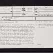 Ashgrove Loch, NS24SE 1, Ordnance Survey index card, page number 1, Recto