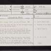 Pitcon, NS25SE 7, Ordnance Survey index card, page number 1, Recto