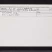 Caldron Hill, NS25SW 8, Ordnance Survey index card, Recto