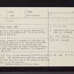 Caldron Hill, NS25SW 8, Ordnance Survey index card, page number 6, Recto