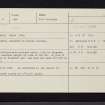 Little Caldron, NS25SW 12, Ordnance Survey index card, Recto