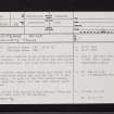 Brisbane House, NS26SW 3, Ordnance Survey index card, page number 1, Recto