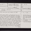 Gourock, Castle Levan, NS27NW 3, Ordnance Survey index card, page number 1, Recto