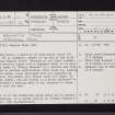 Gourock, Kempock Street, Kempock Stone, NS27NW 5, Ordnance Survey index card, page number 1, Recto