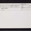 Gourock, Gasworks, NS27NW 13, Ordnance Survey index card, Recto