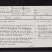 Lurg Moor, NS27SE 2, Ordnance Survey index card, page number 1, Recto