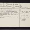 Burnhead Moor, NS27SE 6, Ordnance Survey index card, page number 1, Recto