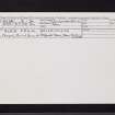 Glen Fruin, Ballevoulin, Chapel And Stones, NS28NE 5, Ordnance Survey index card, Recto