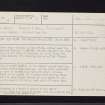 Glen Fruin, Ballevoulin, Chapel And Stones, NS28NE 5, Ordnance Survey index card, page number 1, Recto