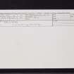 Drumfad, NS28SE 6, Ordnance Survey index card, Recto