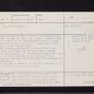 Drumfad, NS28SE 6, Ordnance Survey index card, page number 1, Recto