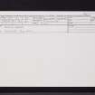Parkhead, NS28SE 21, Ordnance Survey index card, Recto